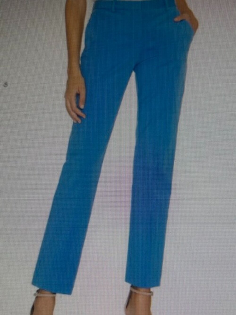 Theory Blue Electric Lapis Classic Tailored Slim Cropped Stretch Cotton Pants
